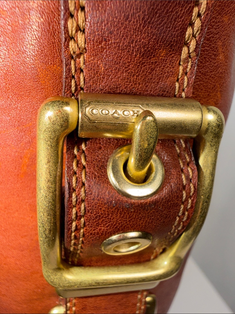 Coach Weslyn Cognac Leather Equestrian Riding Boots Size 7 - Picture 7 of 11